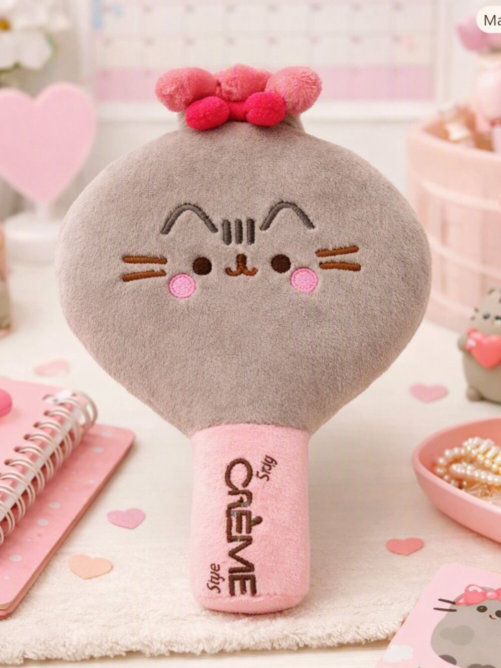 Crème Shop Pusheen Plush Portable Mirror – Limited Edition